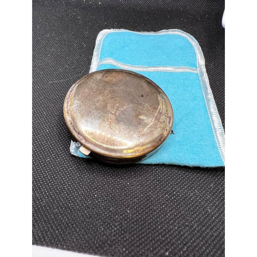 Tiffany & Co Sterling Silver Powder Compact Mirror Monogrammed w/ Box & Pouch - Picture 11 of 16